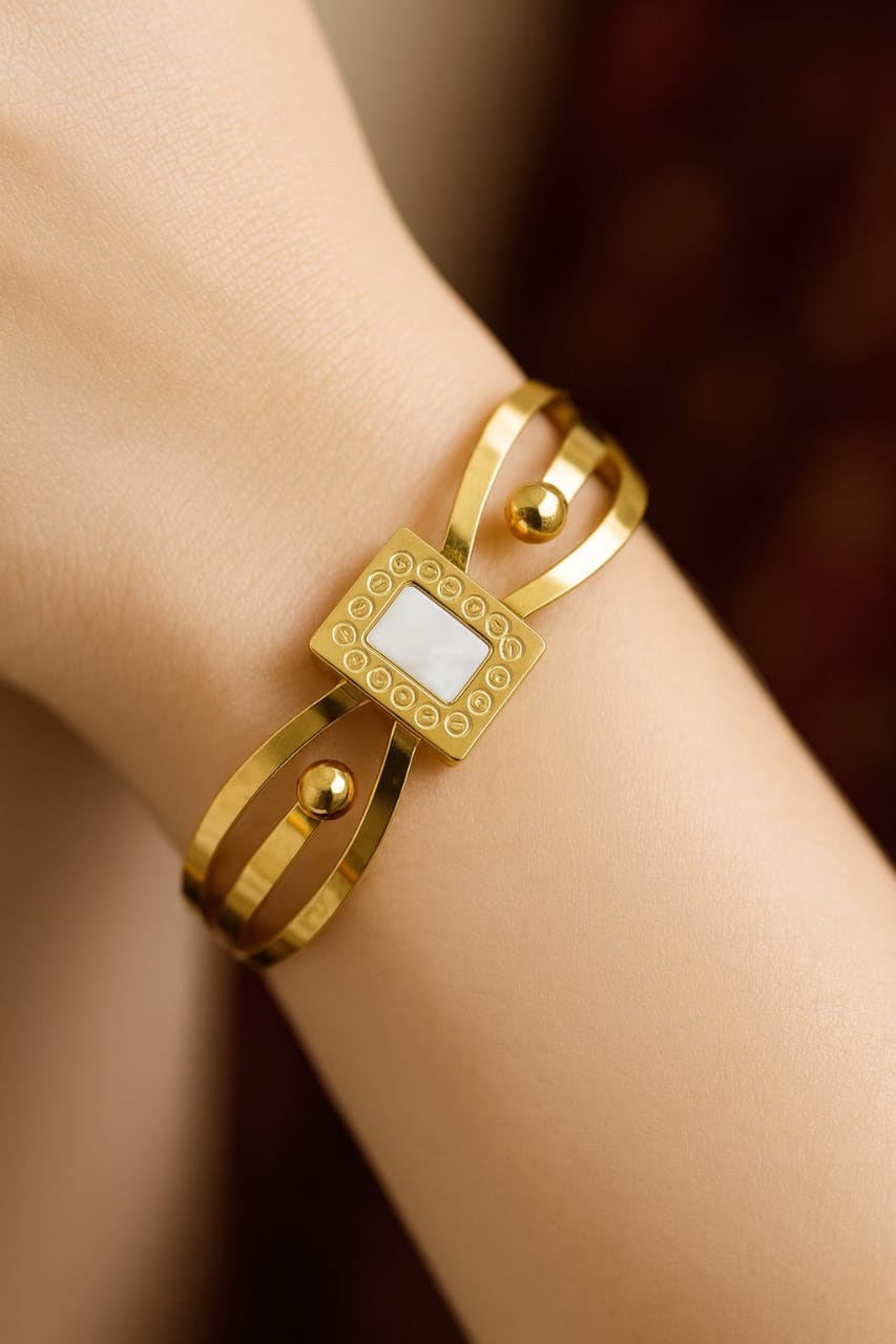 Gold Double-Band Bracelet