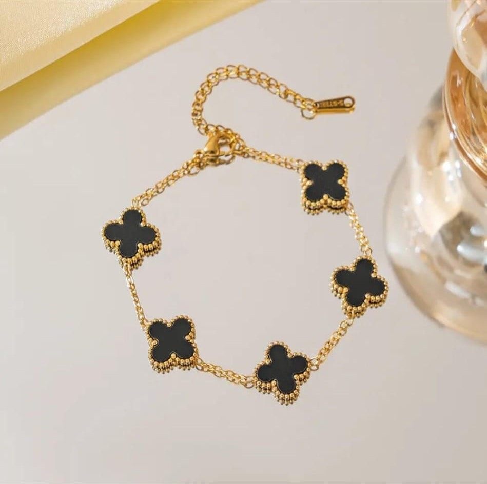 Midnight Clover Bracelet