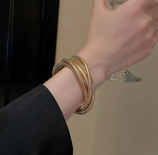 Interwoven Luxe Gold Bangles