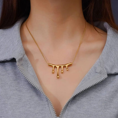 Drip Silhouette Statement Necklace