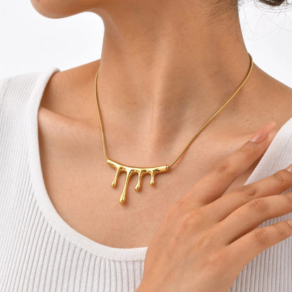 Drip Silhouette Statement Necklace