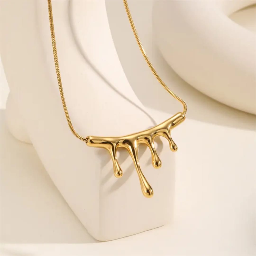 Drip Silhouette Statement Necklace