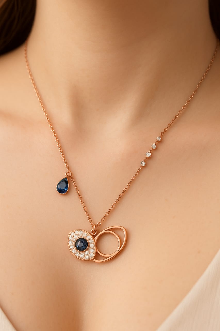 Celestial Eye Rose Gold Necklace