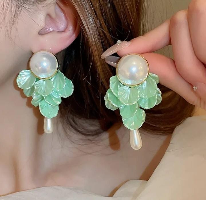 Colorful Blossom Pearl Earrings