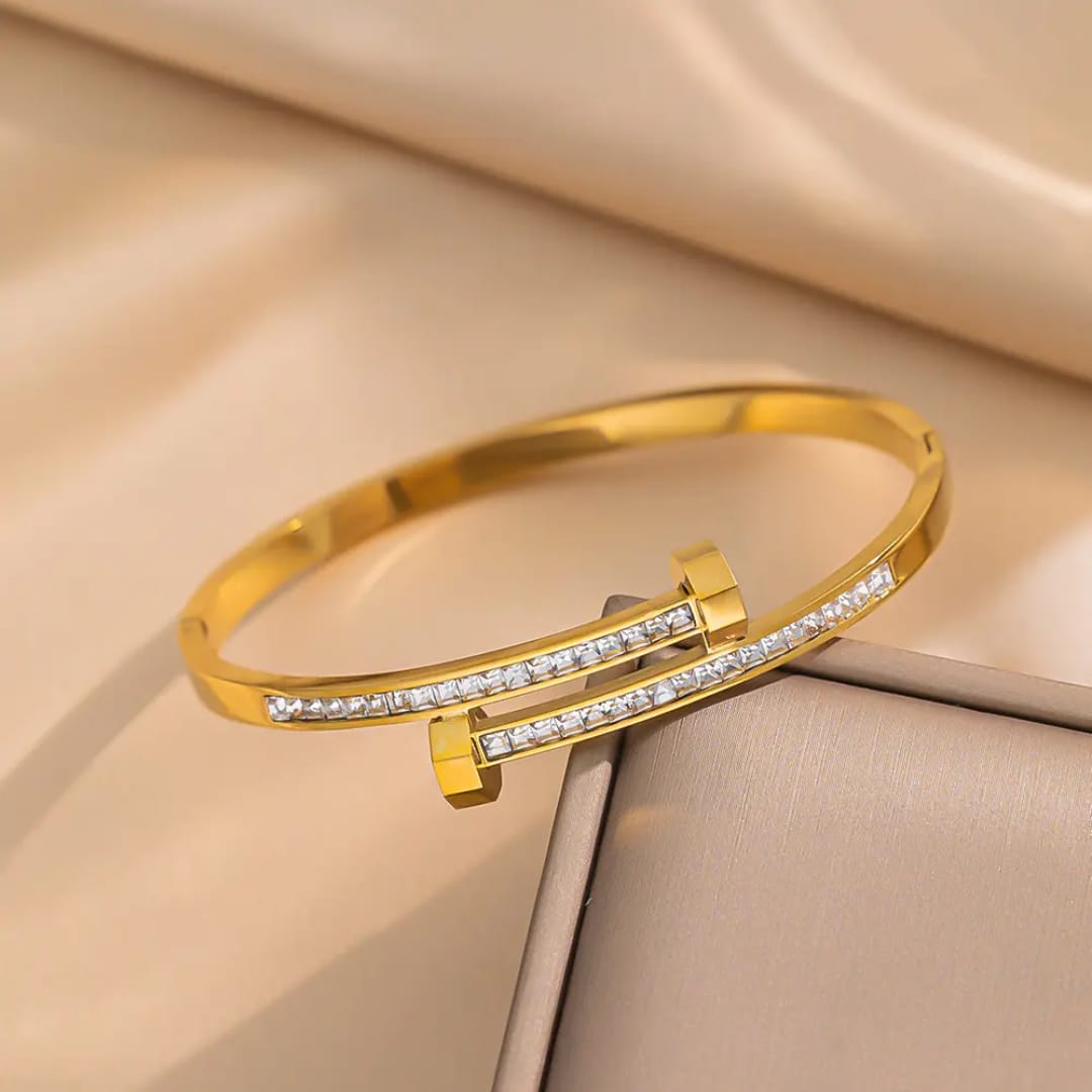 Dual Bar Diamond Accent Bracelet