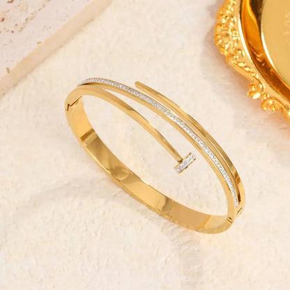 Golden Axis Pavé Cuff