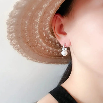 Bow Pearl Drop Earrings