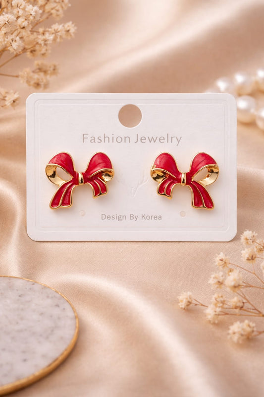 Golden Grace Bow Earrings