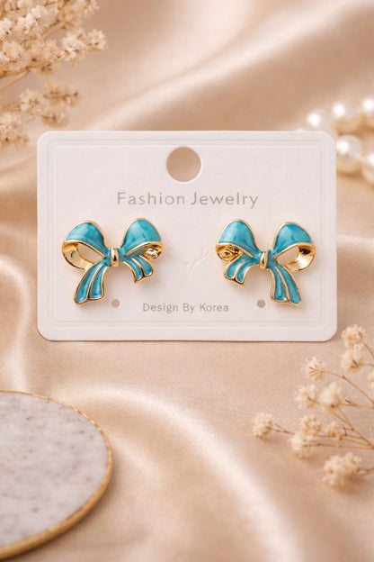 Golden Grace Bow Earrings