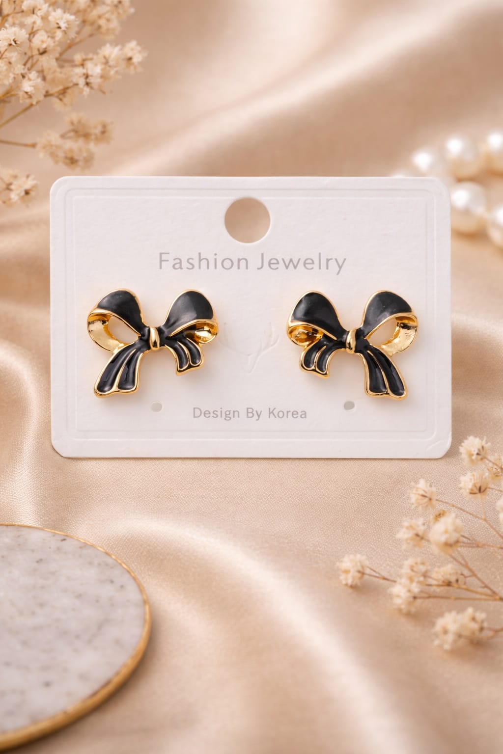 Golden Grace Bow Earrings