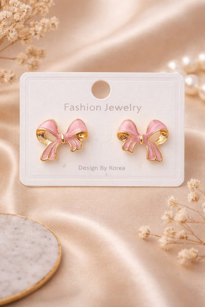Golden Grace Bow Earrings