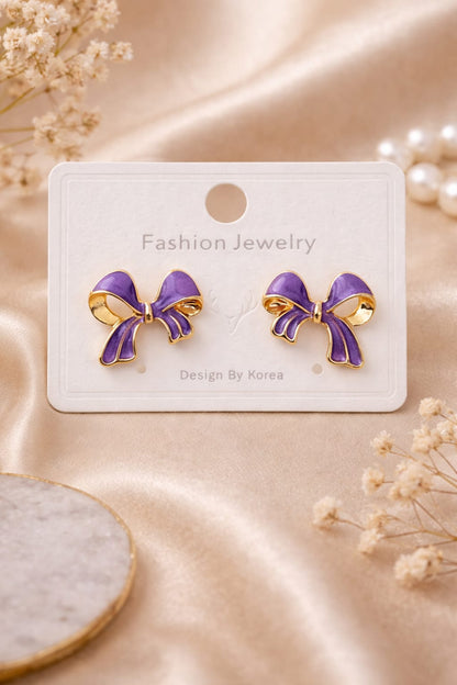 Golden Grace Bow Earrings