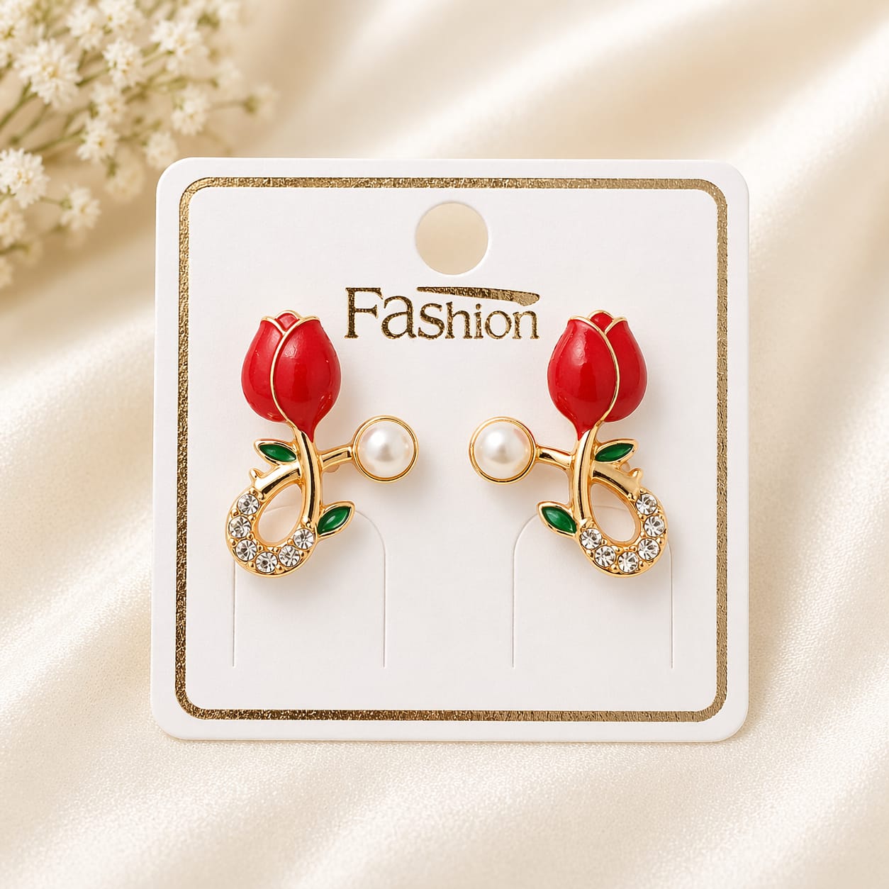 Elegant Rosebud Earrings