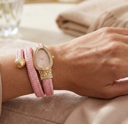 Rose Elegance Teardrop Watch