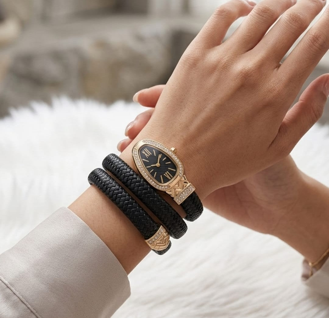 Rose Elegance Teardrop Watch