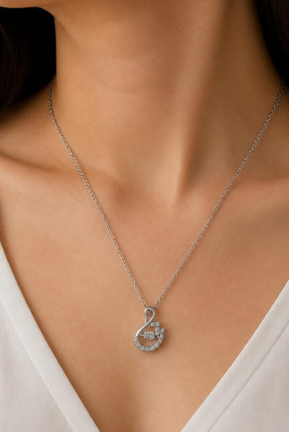 Silver Swan-Inspired Necklace