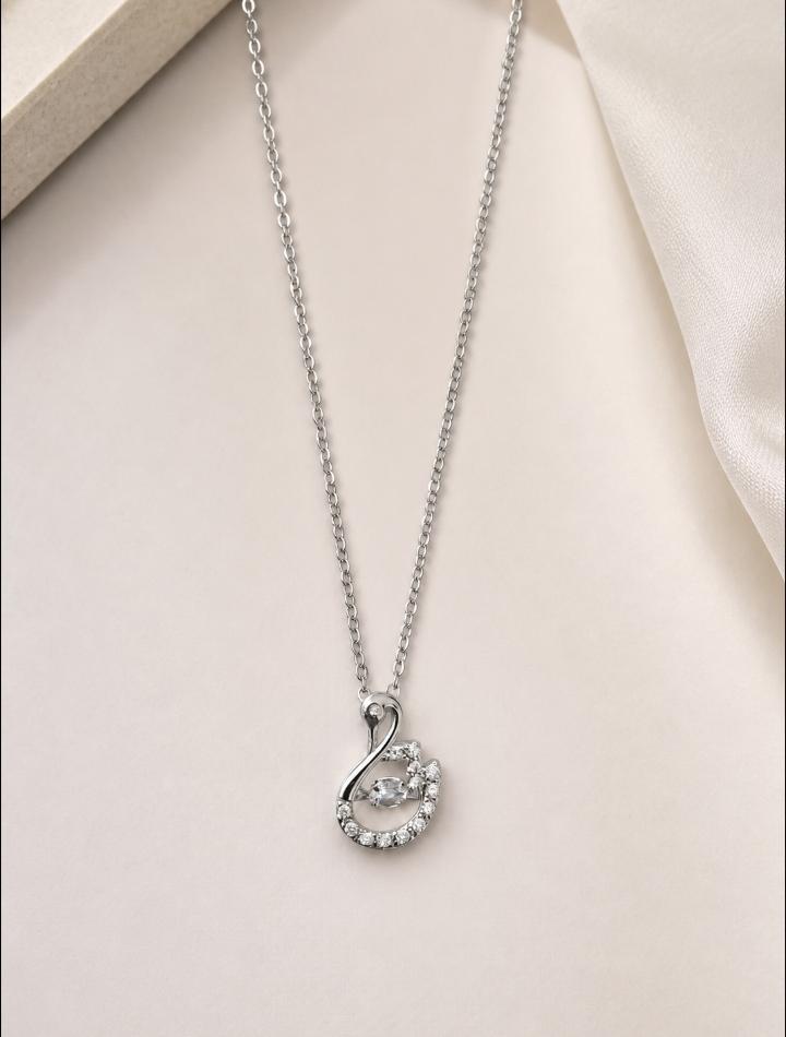 Silver Swan-Inspired Necklace