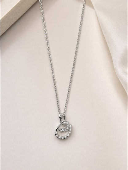 Silver Swan-Inspired Necklace