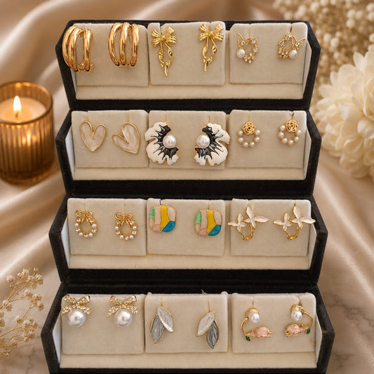 Gold-Toned Earring Set