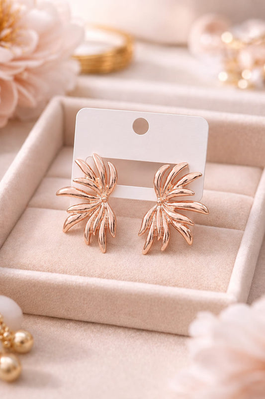 Gold Floral Earrings