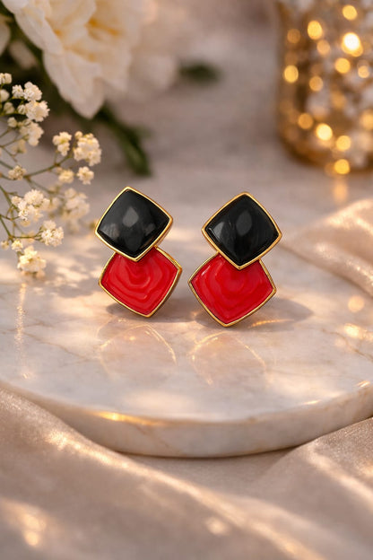 Crimson Duo Earrings