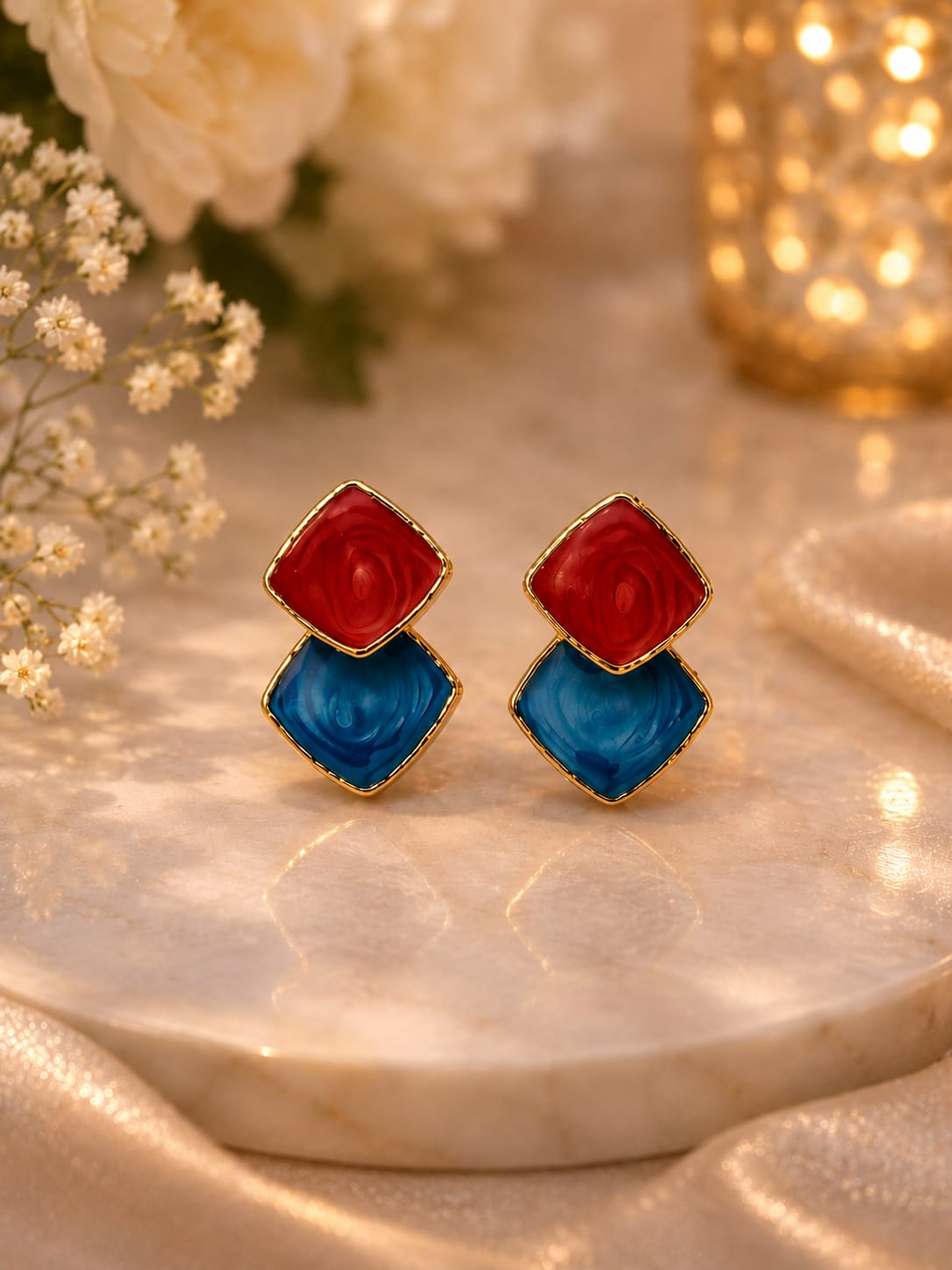 Crimson Duo Earrings