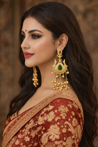 Regal Gemstone Cascade Earrings