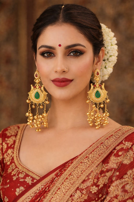Regal Gemstone Cascade Earrings