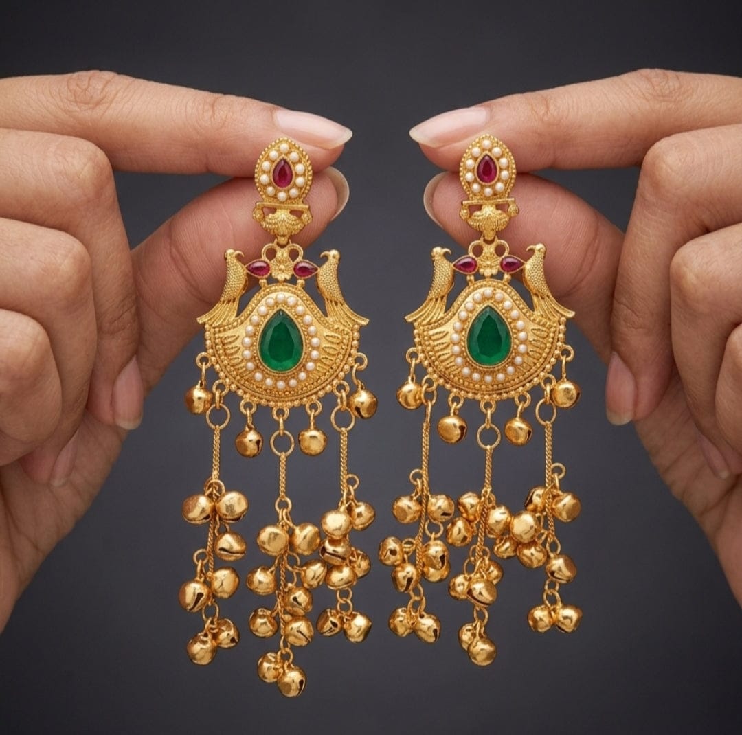 Regal Gemstone Cascade Earrings