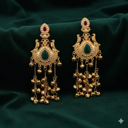 Regal Gemstone Cascade Earrings