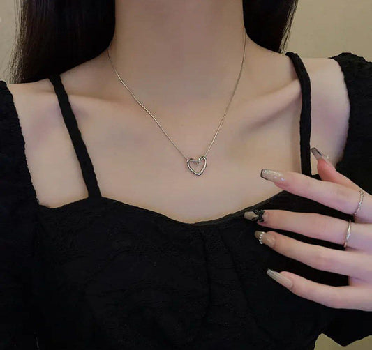 Silver Heart Pendant Necklace