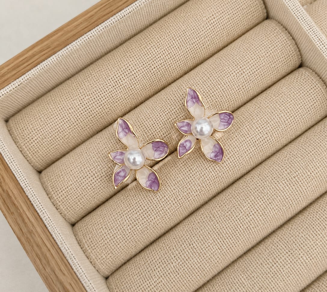 Enchanted Pearl Blossom Earrings
