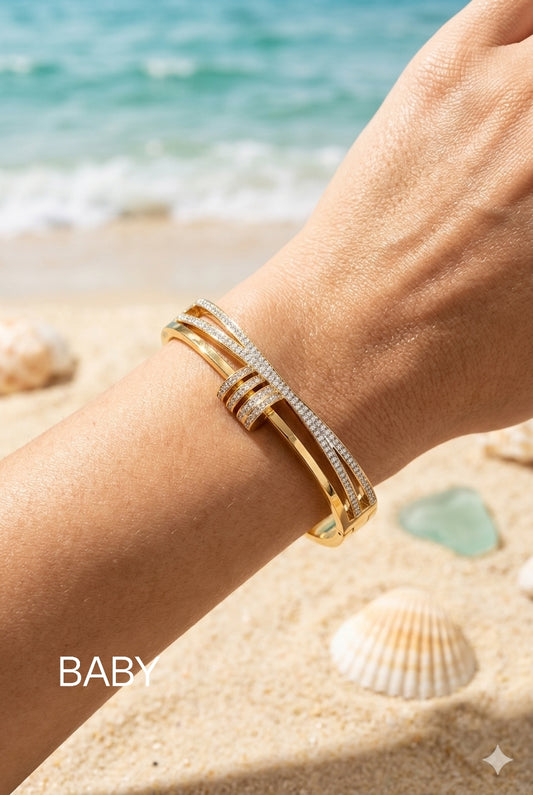Radiant Gold Multi‑Band Bracelet