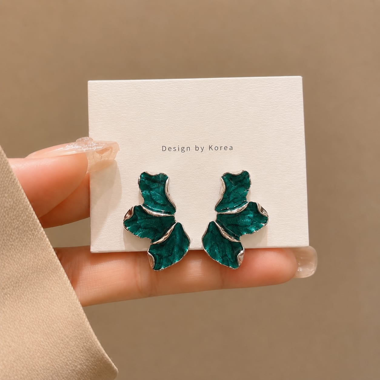 Enamel Petal Earrings
