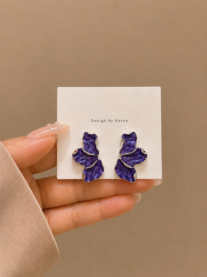 Enamel Petal Earrings