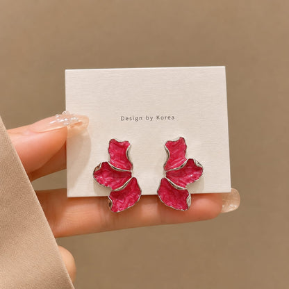 Enamel Petal Earrings