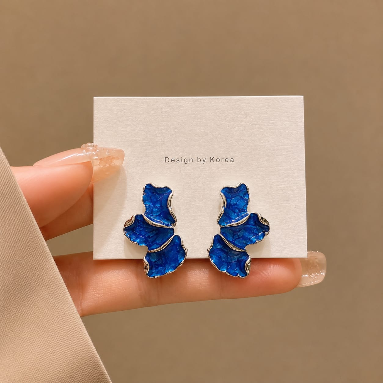Enamel Petal Earrings