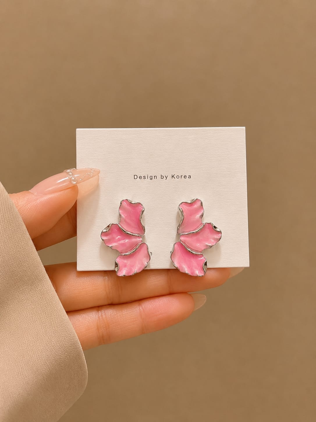Enamel Petal Earrings