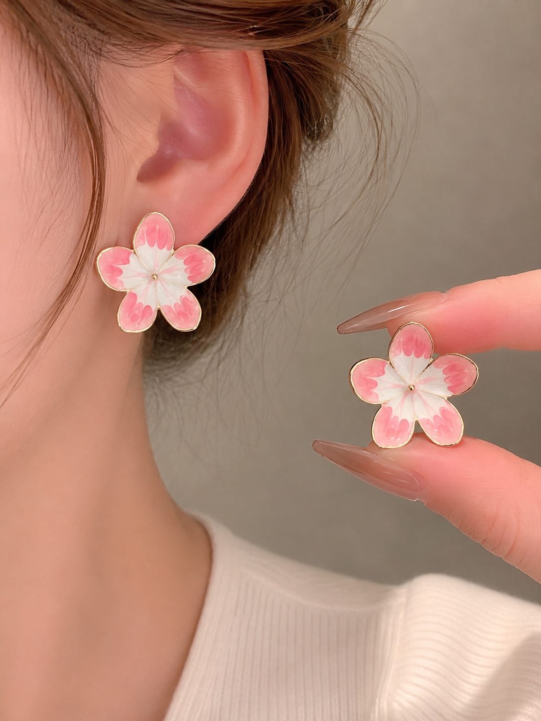Floral Enamel Earrings