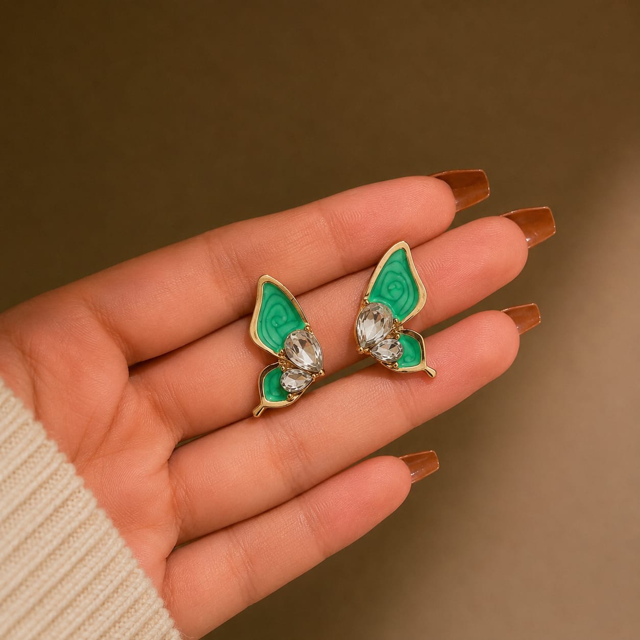 Butterfly Gemstone Earrings