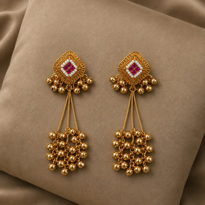 Traditional Gold Temple Earrings
