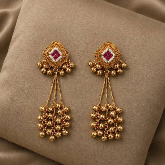 Traditional Gold Temple Earrings