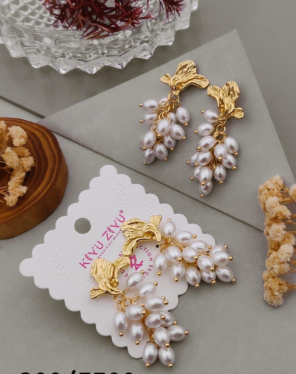 Pearl Grape Earrings