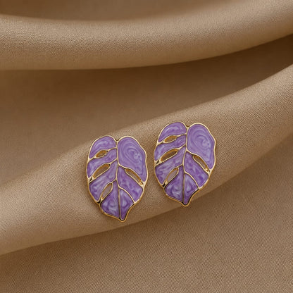 Monstera Leaf Earrings