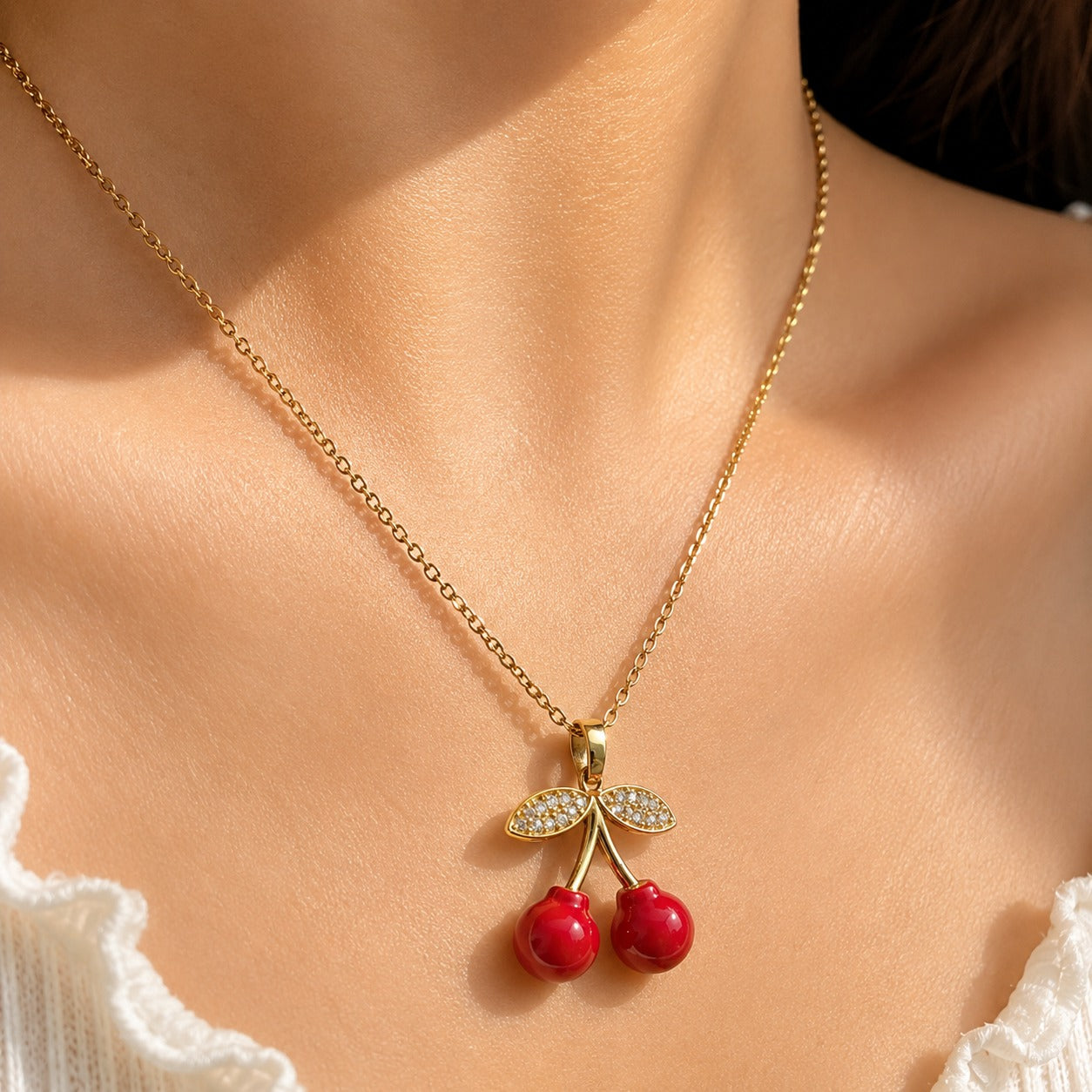 Cherry Gem Necklace