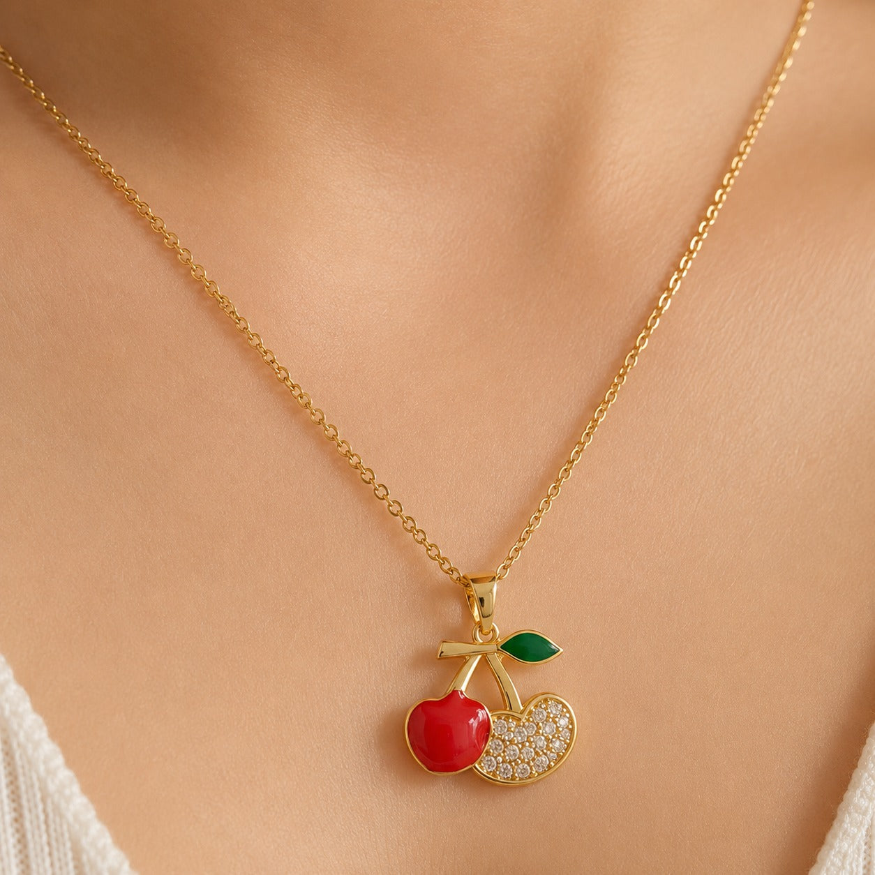 Cherry Gem Necklace