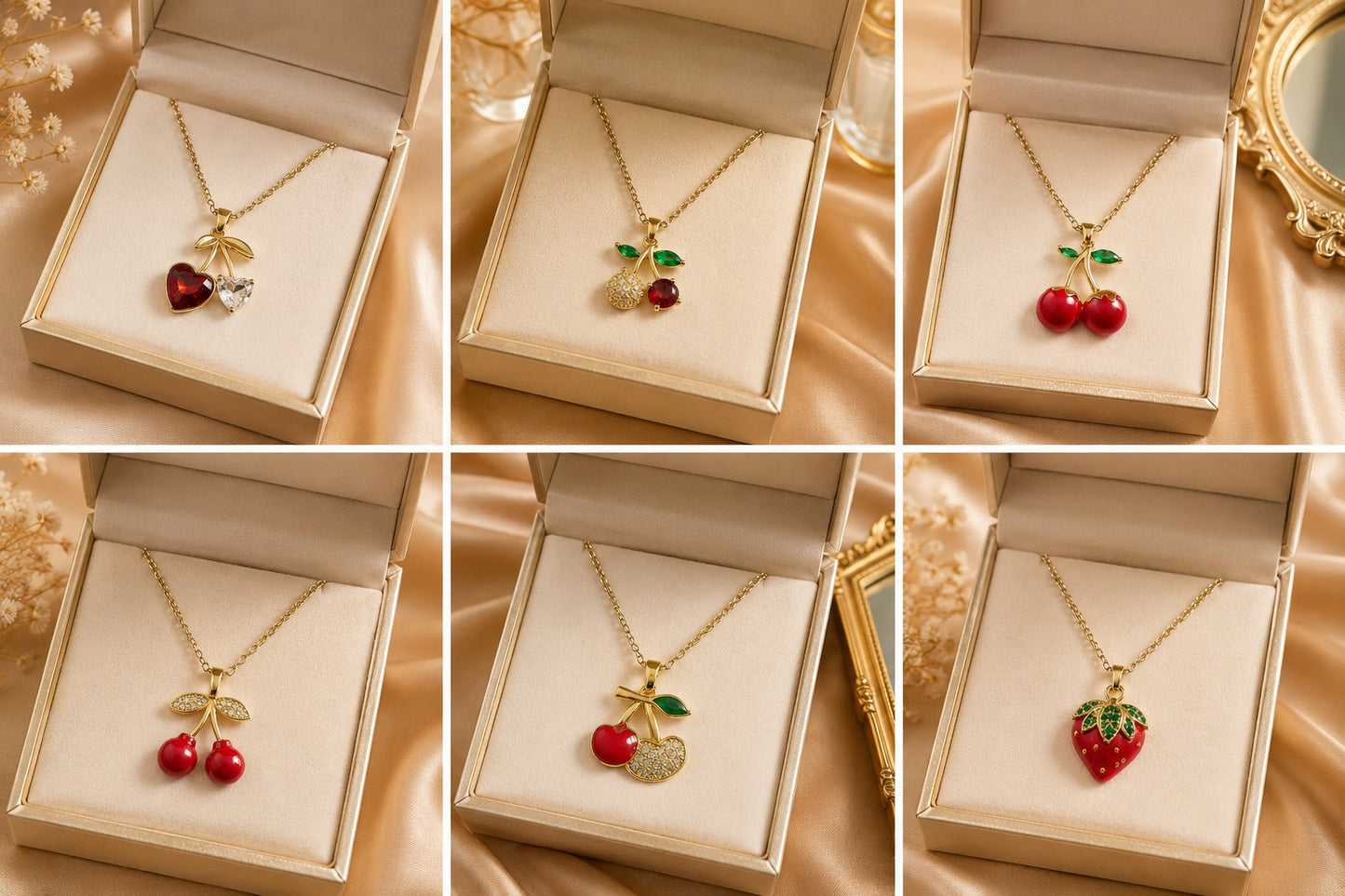 Fruit Charm Necklace Collection