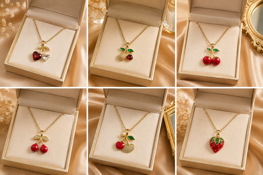 Fruit Charm Necklace Collection