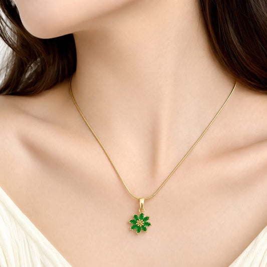 Emerald Bloom Necklace