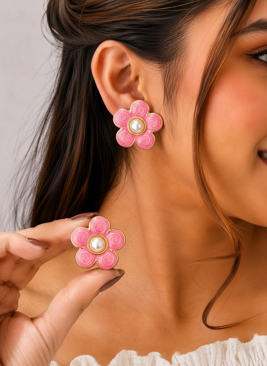 Pearl Blossom Earrings